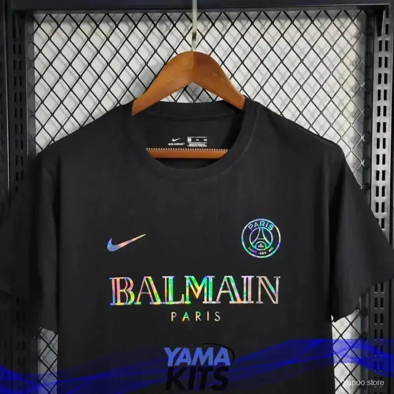 Maillot Paris SG "Balmain,Noir" Concept 2023/2024 YamaKits Foot