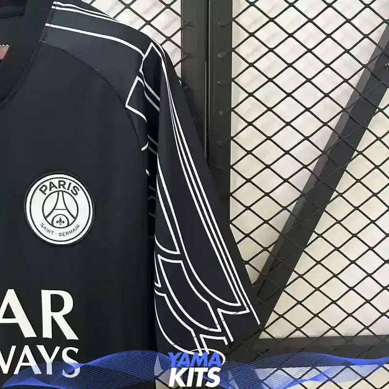 Maillot Paris SG concept "Jordan, noir" 2025/2026 YamaKits Foot