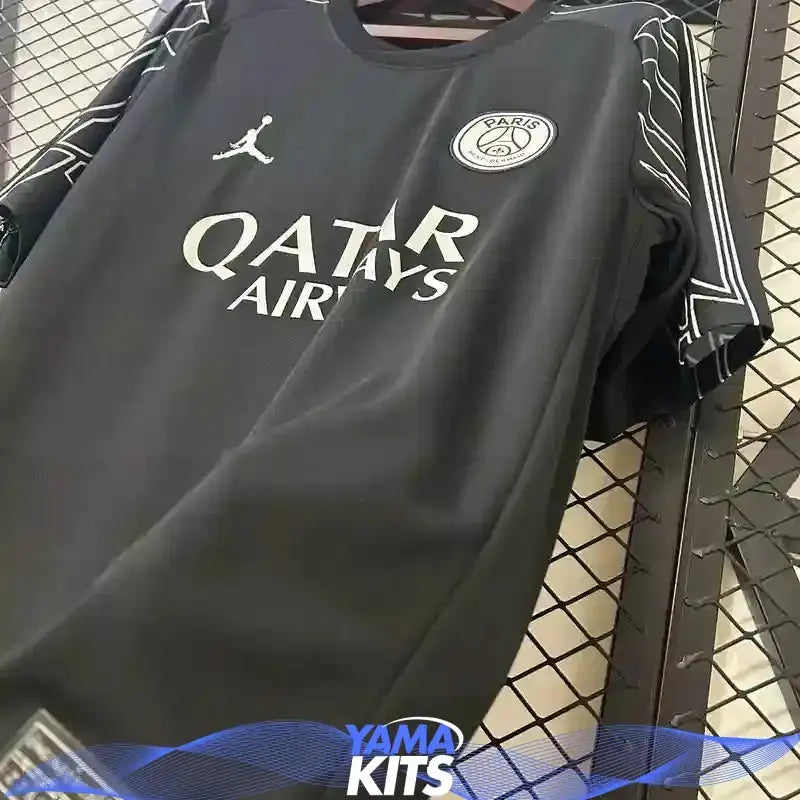 Maillot Paris SG concept "Jordan, noir" 2025/2026 YamaKits Foot