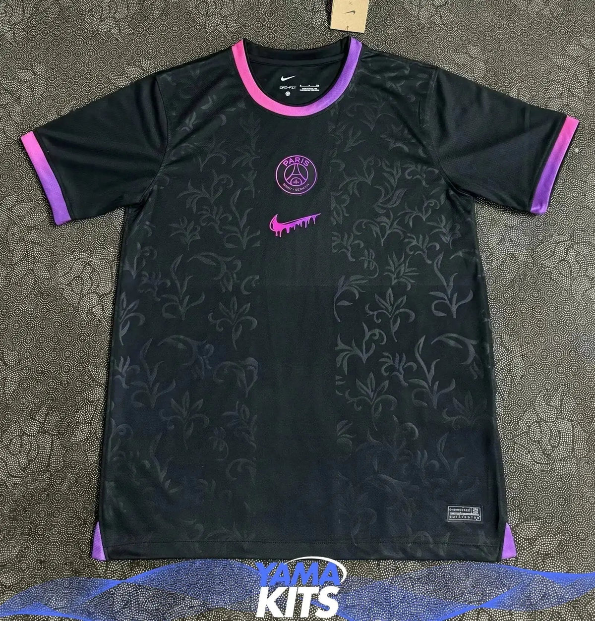 Maillot Paris Saint-Germain entrainement "Noir",Violet" 2024/2025 YamaKits Foot
