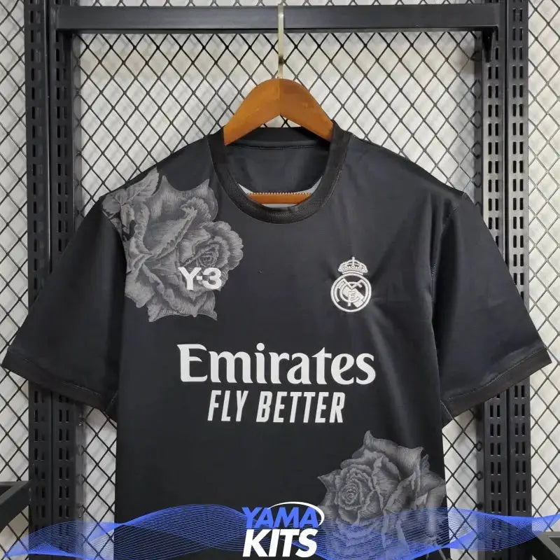Maillot Real Madrid concept « Fleur » noir 2023/2024 YamaKits Foot