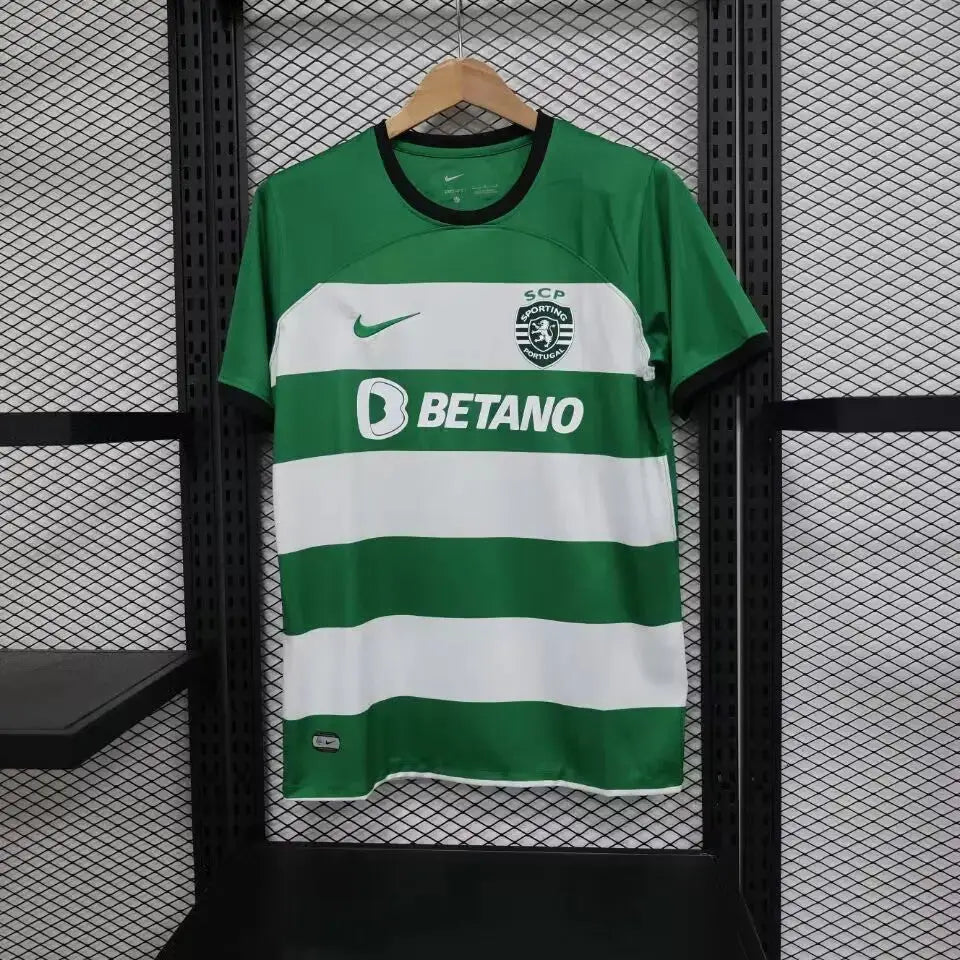 Maillot Sporting Domicile "Vert,blanc" 2023/2024 YamaKits Foot